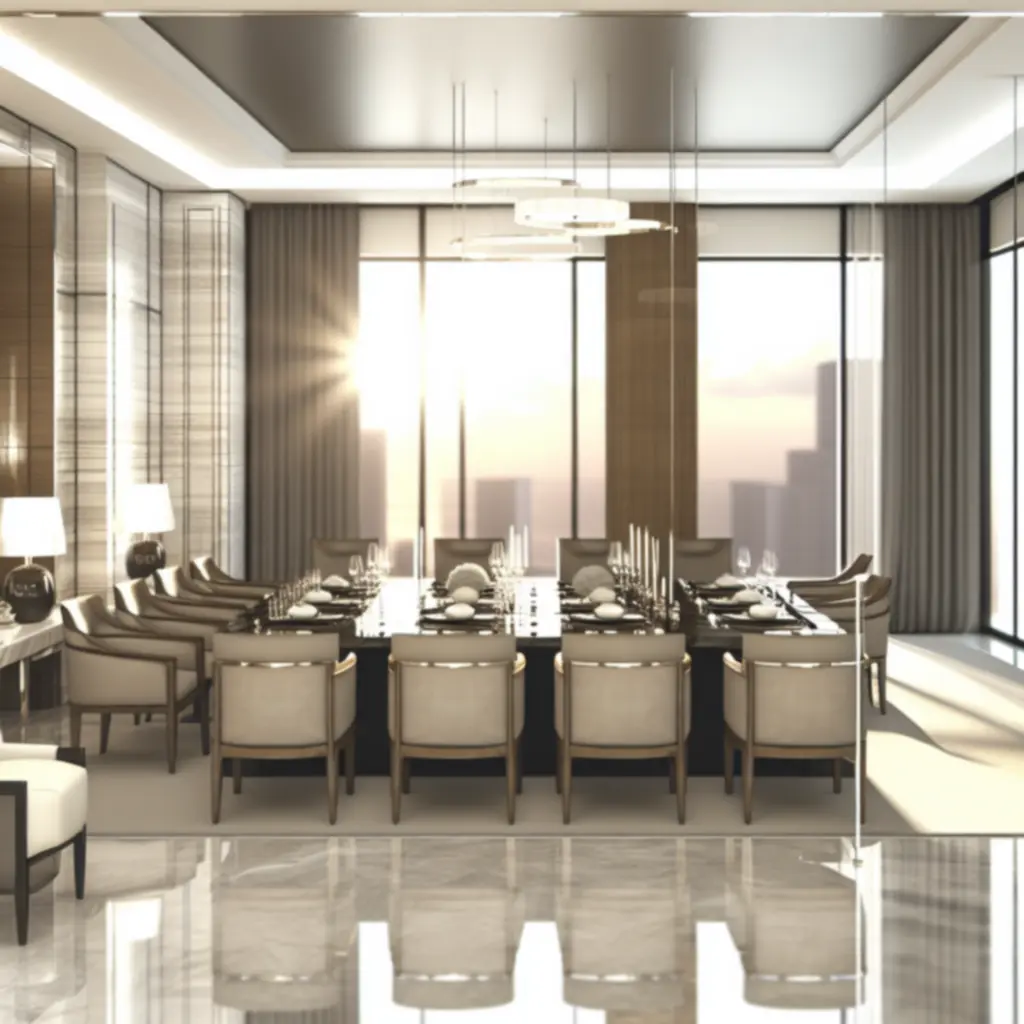 Executive suite met ruime eettafel en natuurlijk licht